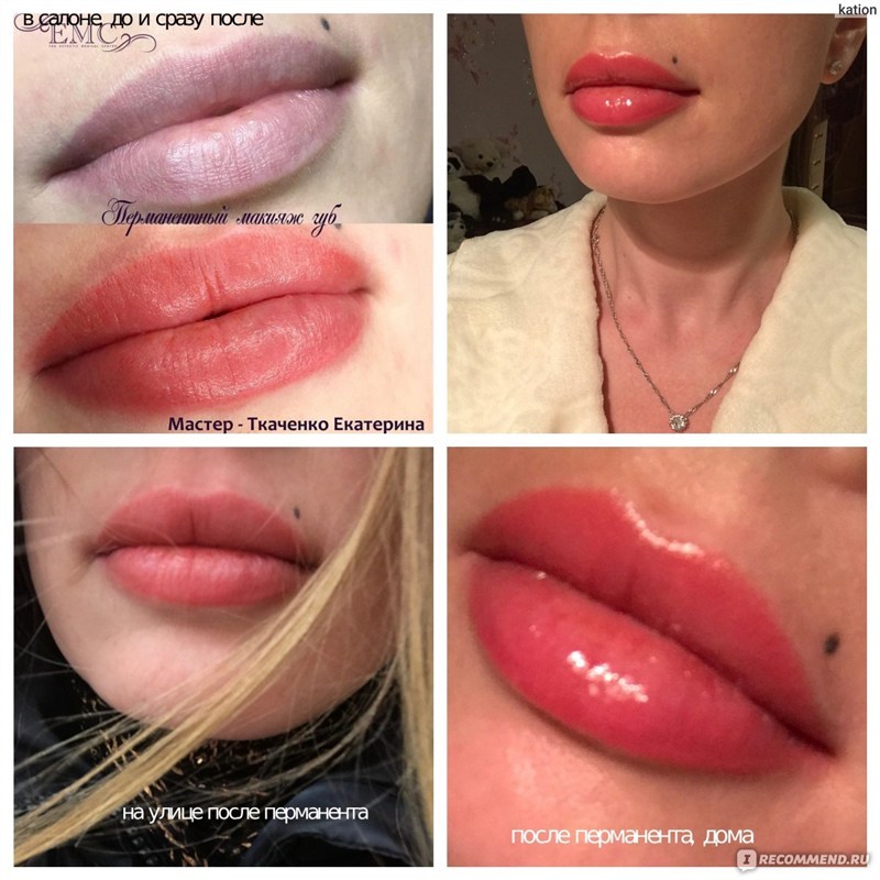 Перманентный макияж фото до и после брови губы и веки